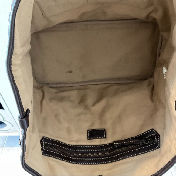 J. Crew Tote leopard print quilted canvas with leather tassel accents - Picture 12 of 16